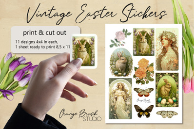 Easter Digital Stickers Bundle Easter Ephemera Scrapbooking