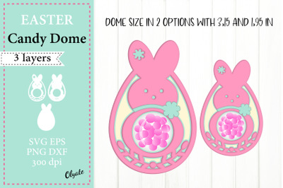 Bunny Candy Dome SVG. Easter Egg Holder SVG