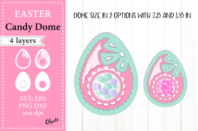 Easter Candy Dome SVG. Easter Egg Holder SVG.