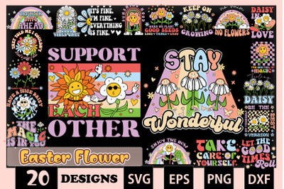 Easter Flowers Bundle SVG 20 designs