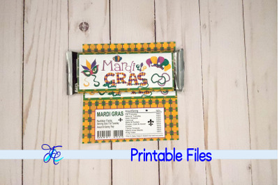 Mardi Gras Candy Bar Wrapper v1