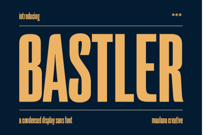 Bastler Condensed Sans Display Font