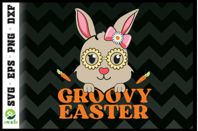 Groovy Easter Cute Bunny