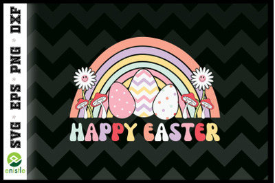 Happy Easter Rainbow Groovy