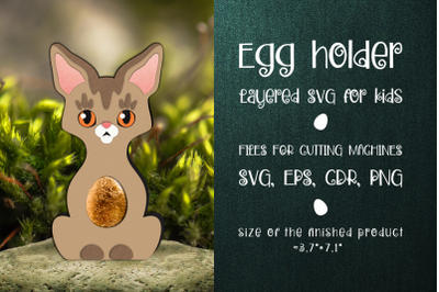 Abyssinian Cat | Easter Egg Holder Template