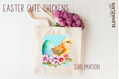 Cute Chick Around Sublimation | Easter PNG