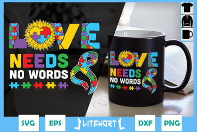 Love Needs No Words Autism Ribbon Puzzle