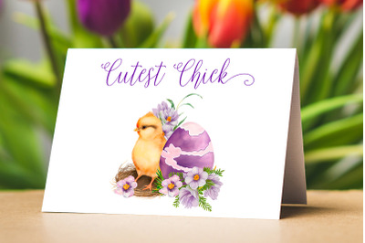 Happy Easter Egg Chick Sublimation Design