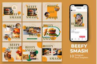 Beef Burger - Instagram Post Template