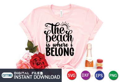 The Beach is Where i Belong SVG