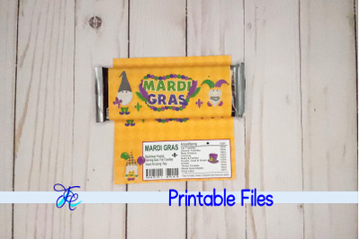 Mardi Gras Candy Bar Wrapper v2