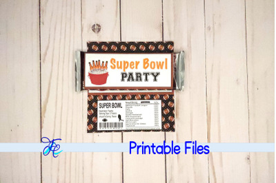 Super Bowl Party Candy Bar Wrapper v1