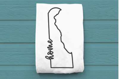 Delaware Home State Outline | Embroidery