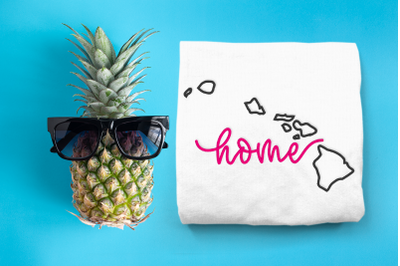 Hawaii Home State Outline | Embroidery