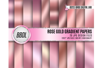 Rose Gold Gradient Digital Paper