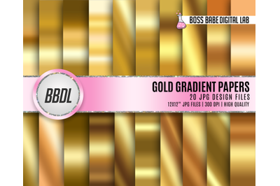 Gold Gradients Digital Paper