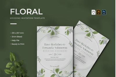 Floral - Wedding Invitation