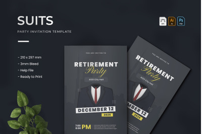 Suits - Party Invitation