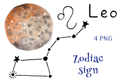 Zodiac sign Leo. PNG clipart