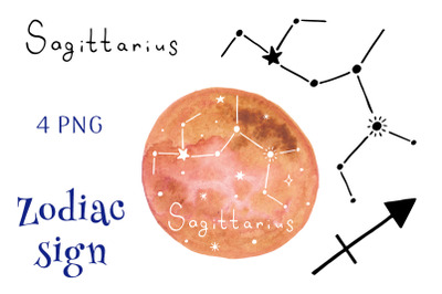 Zodiac sign Sagittarius. PNG clipart