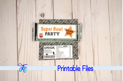 Super Bowl Party Candy Bar Wrapper v2