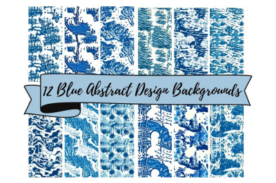 12 Blue Abstract Background Sheets