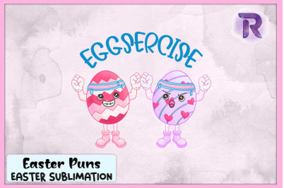 Egg-sercise Funny Easter Egg Easter Pun