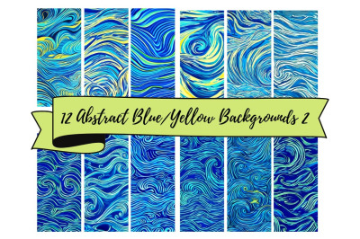 12 Blue Abstract Background Sheets
