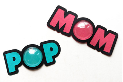 Mom and Pop Candy Dome Holder Duo | SVG | PNG | DXF