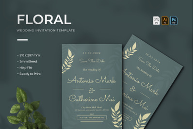 Floral - Wedding Invitation