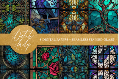 Stained Glass Seamless Patterns