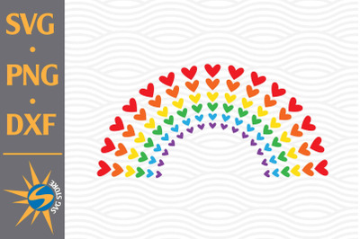 Heart Rainbow SVG, PNG, DXF Digital Files Include