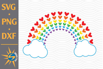 Heart Rainbow SVG, PNG, DXF Digital Files Include