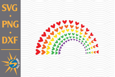 Heart Rainbow SVG, PNG, DXF Digital Files Include