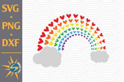 Heart Rainbow SVG, PNG, DXF Digital Files Include