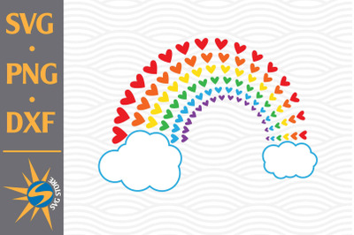 Heart Rainbow SVG, PNG, DXF Digital Files Include