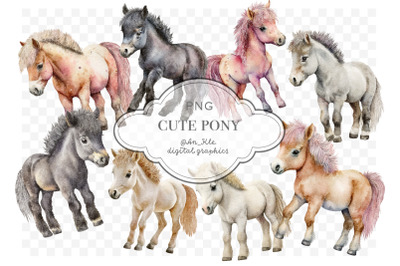 Cute little pony clipart