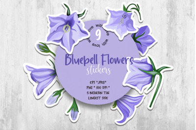 Clipart Blue bells | flower stickers png