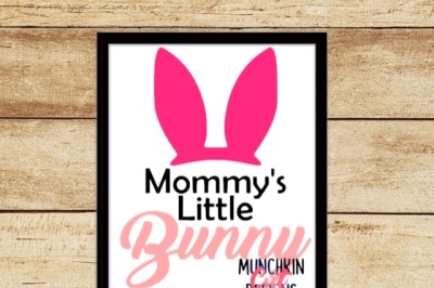 Mommy's Little Bunny Cutting Design 