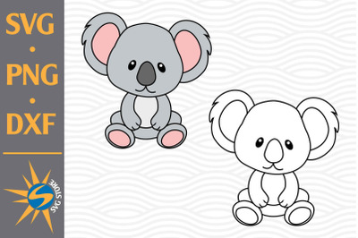 Koala SVG, PNG, DXF Digital Files Include