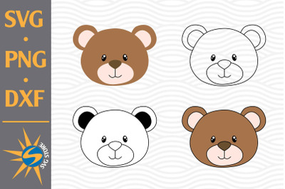 Teddy Bear Head SVG, PNG, DXF Digital Files Include