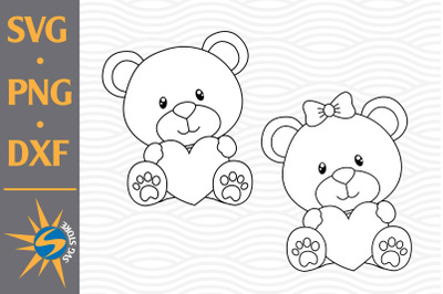 Teddy Bear SVG, PNG, DXF Digital Files Include