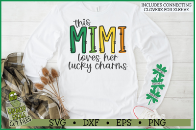 This Mimi Loves Her Lucky Charms on Sleeve SVG