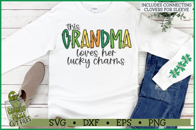 This Grandma Loves Her Lucky Charms on Sleeve SVG