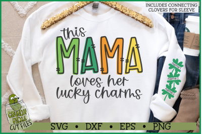 This Mama Loves Her Lucky Charms on Sleeve SVG