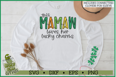 This Mamaw Loves Her Lucky Charms on Sleeve SVG