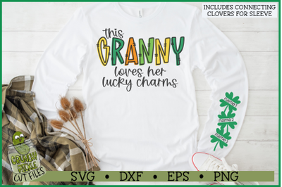 This Granny Loves Her Lucky Charms on Sleeve SVG