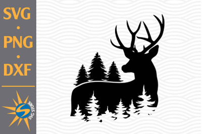 Deer Forest SVG&2C; PNG&2C; DXF Digital Files Include