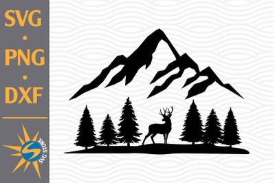 Deer Forest SVG&2C; PNG&2C; DXF Digital Files Include