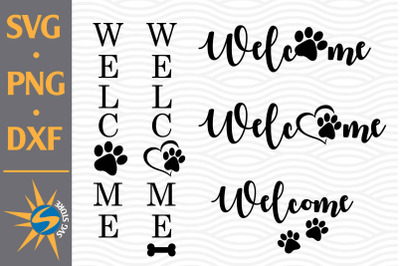 Welcome Paw SVG&2C; PNG&2C; DXF Digital Files Include